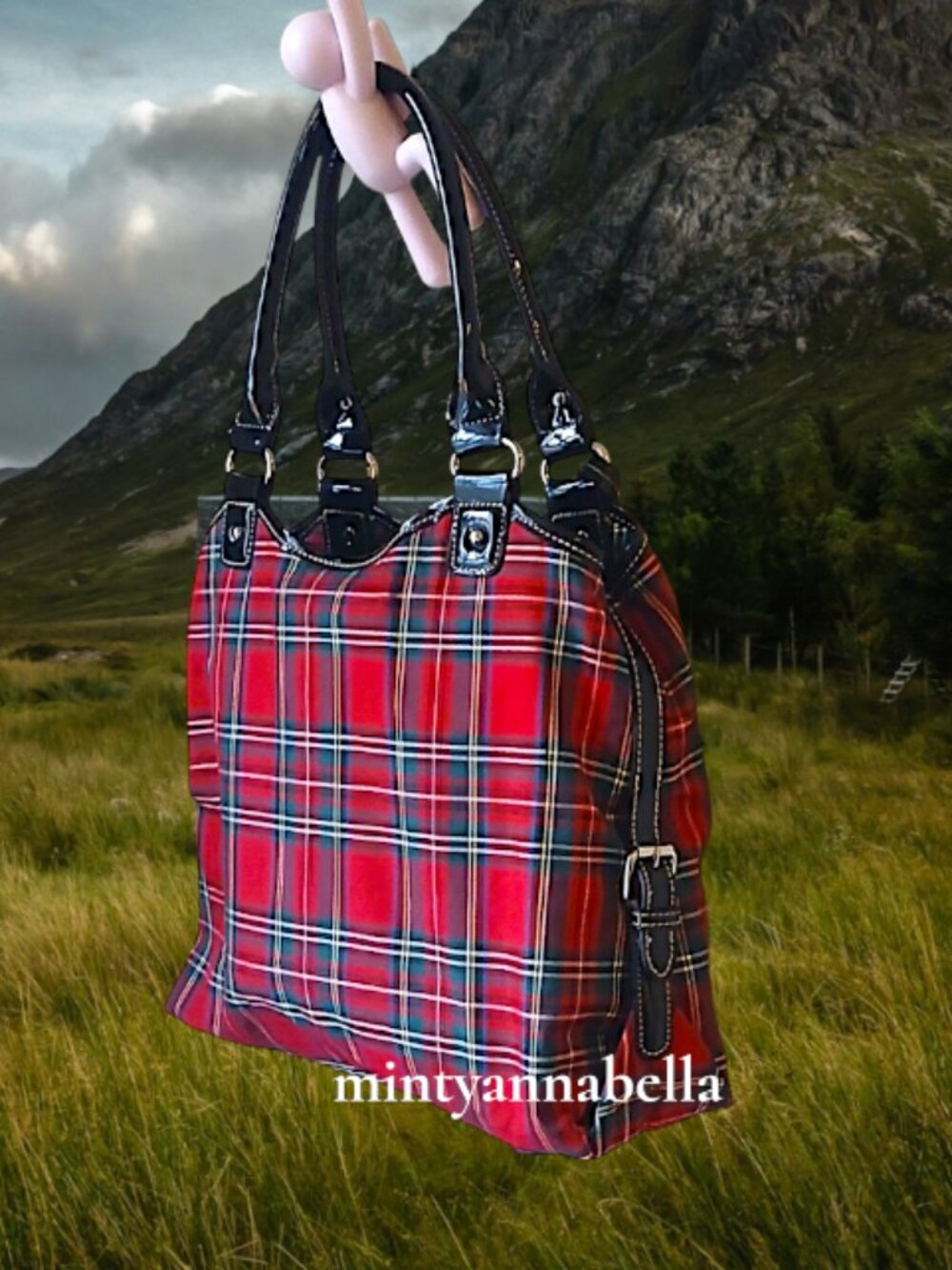 Chaps RL Tartan Plaid Handbag